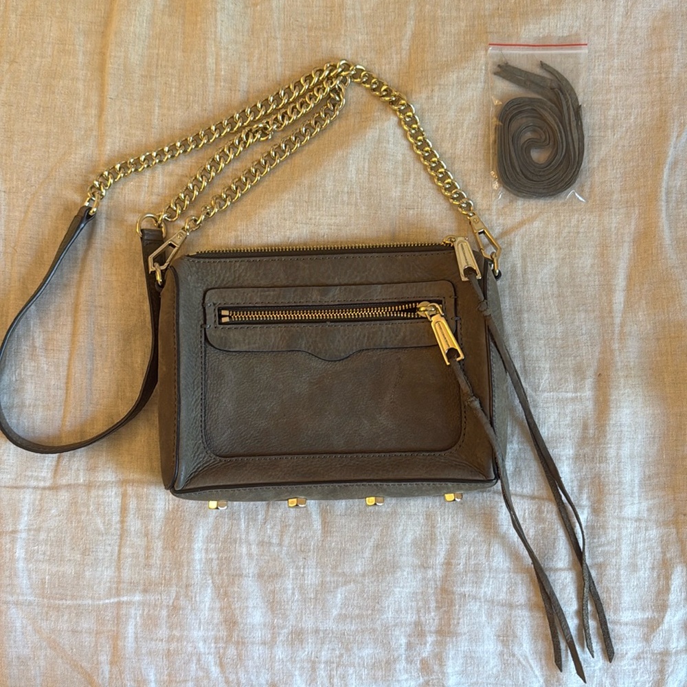 Rebecca Minkoff Avery Suede Crossbody Green